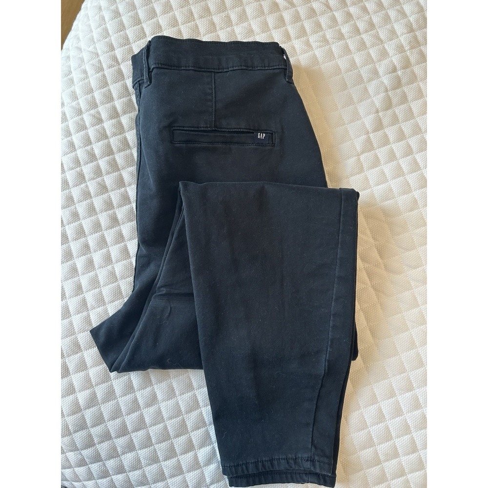 Gap Womens Black Stretchy Skinny Jeans Size 14 27" Inseam